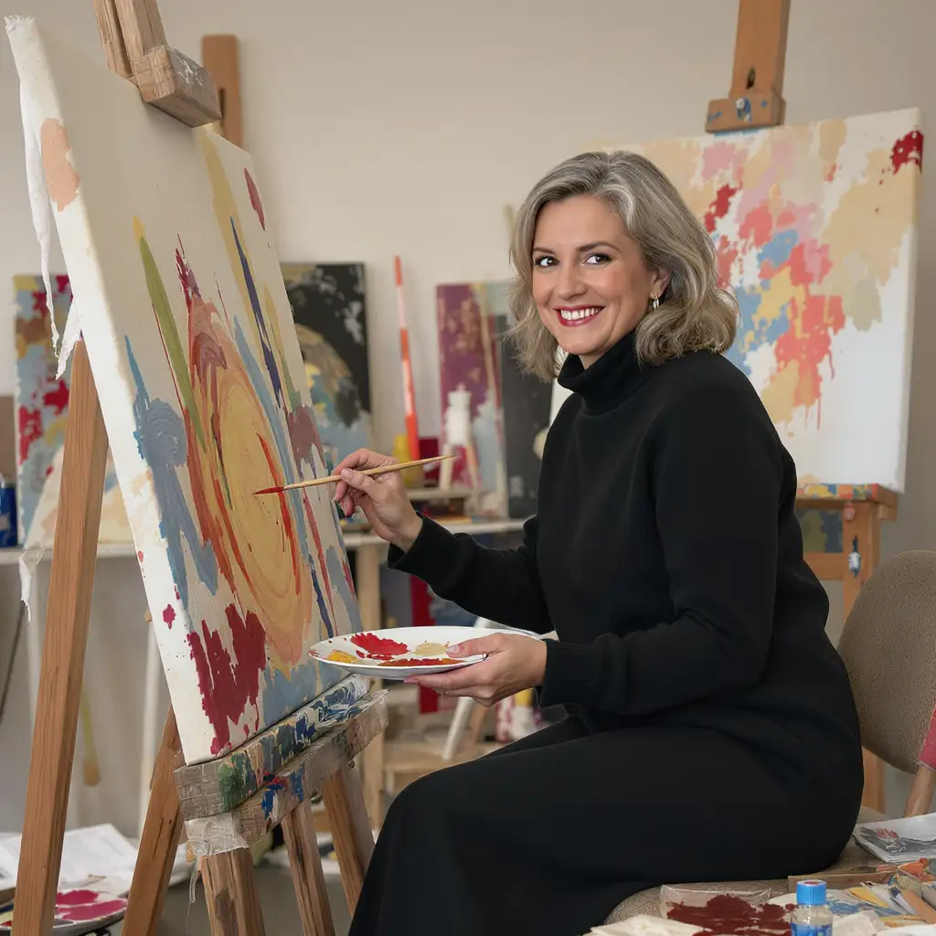 lili bertignac - Illustrer l'artiste au travail et son engagement passionné dans son processus de création