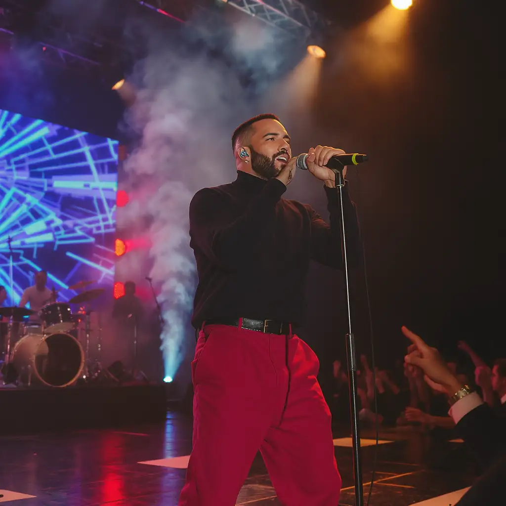 j balvin - Illustrer la puissance de sa présence scénique et son lien spécial avec le public.