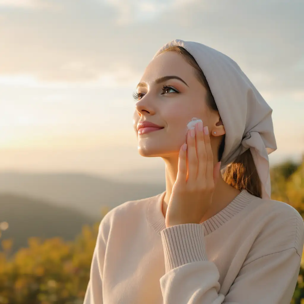 justine jotham - Illustrer l'importance de l'hydratation matinale pour une peau lumineuse.
