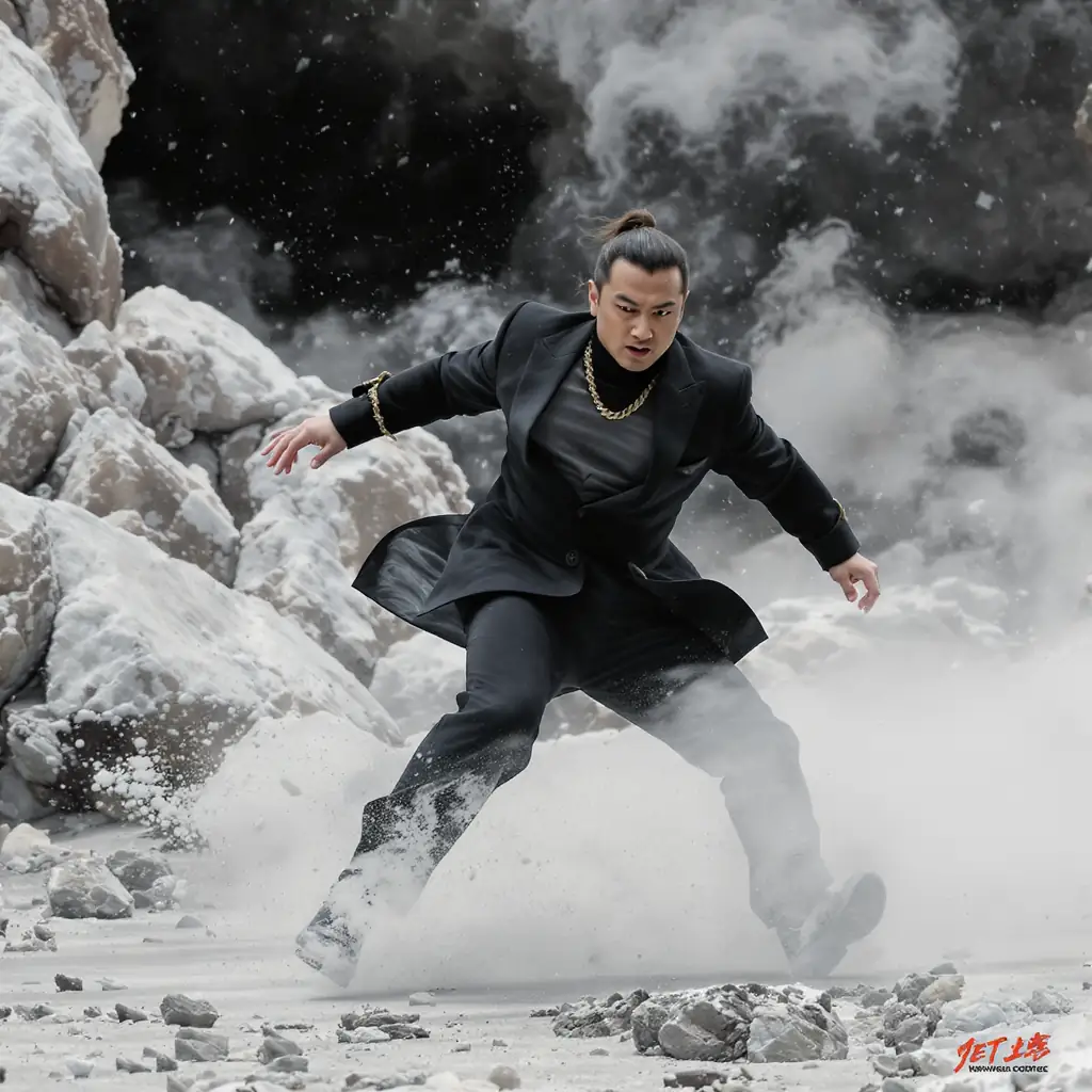 jet li - Illustrer la passion et le professionnalisme de Jet Li dans son métier.
